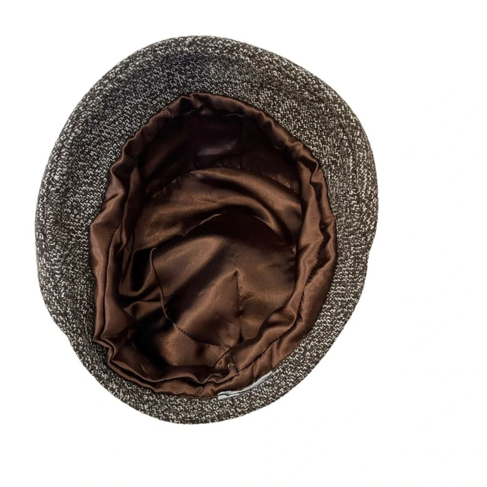 Nine West Brown Tweed Fashion Bucket Hat One Size Fits Most